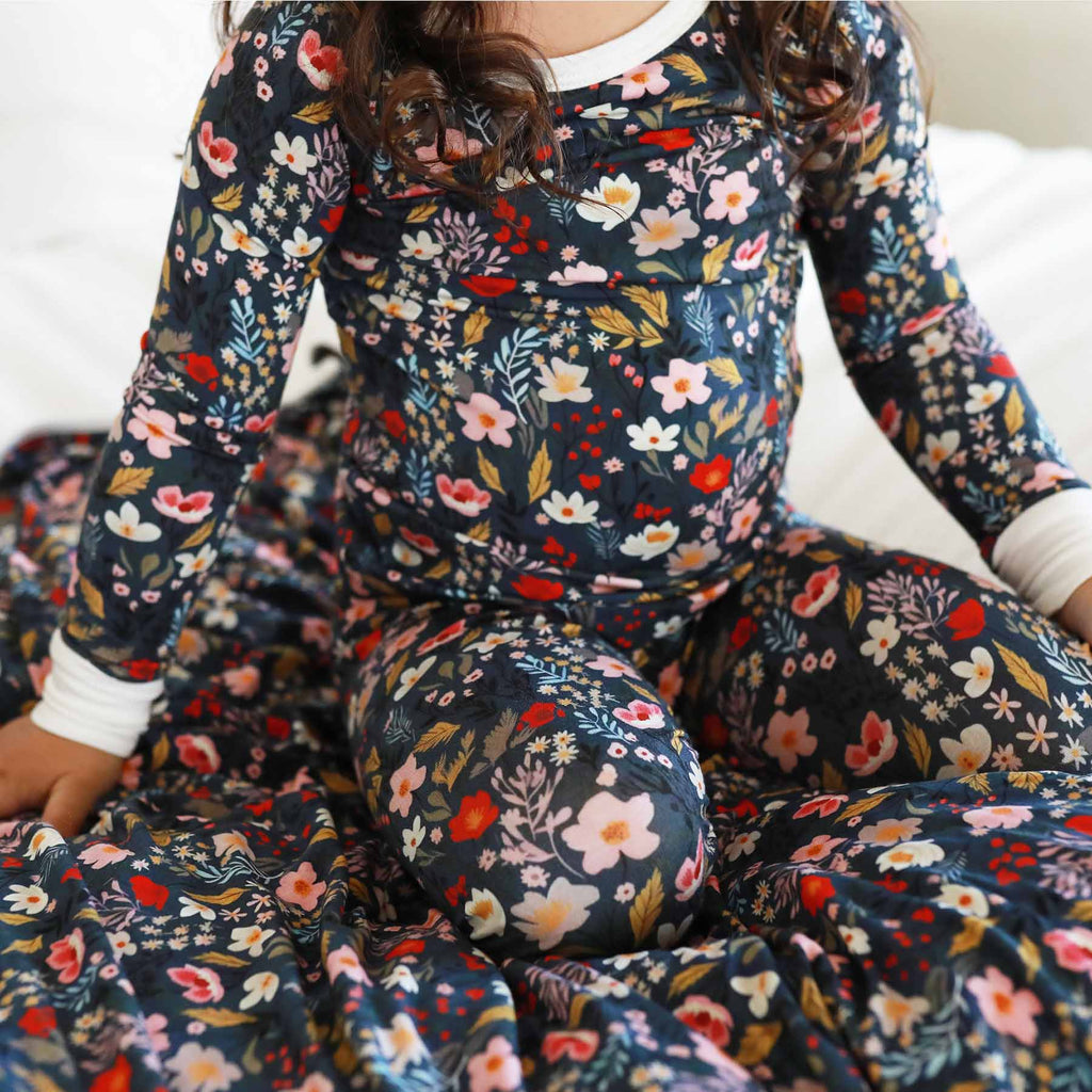 Midnight Meadow Two Piece Pajama Set