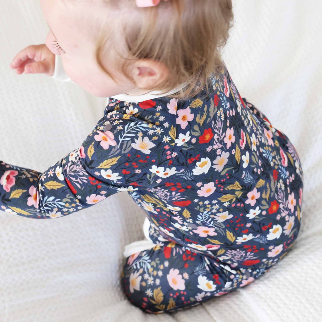 Midnight Meadow Convertible Zip Romper