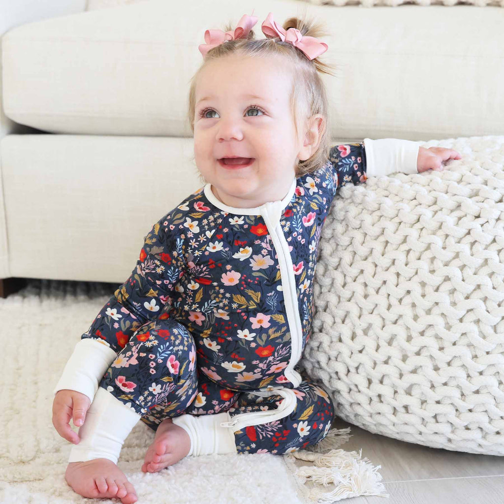 Midnight Meadow Convertible Zip Romper