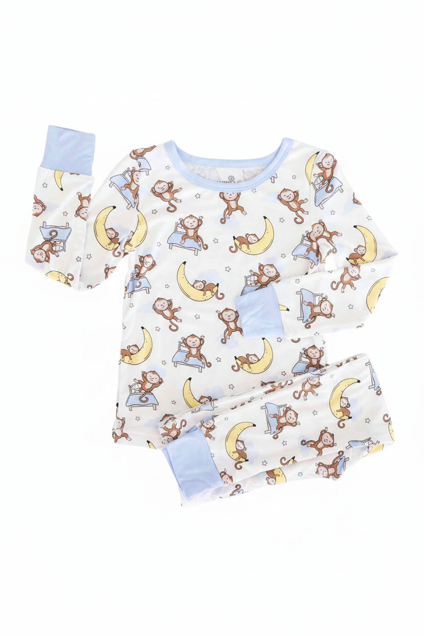 Monkey See, Monkey Snooze Two Piece Pajama Set