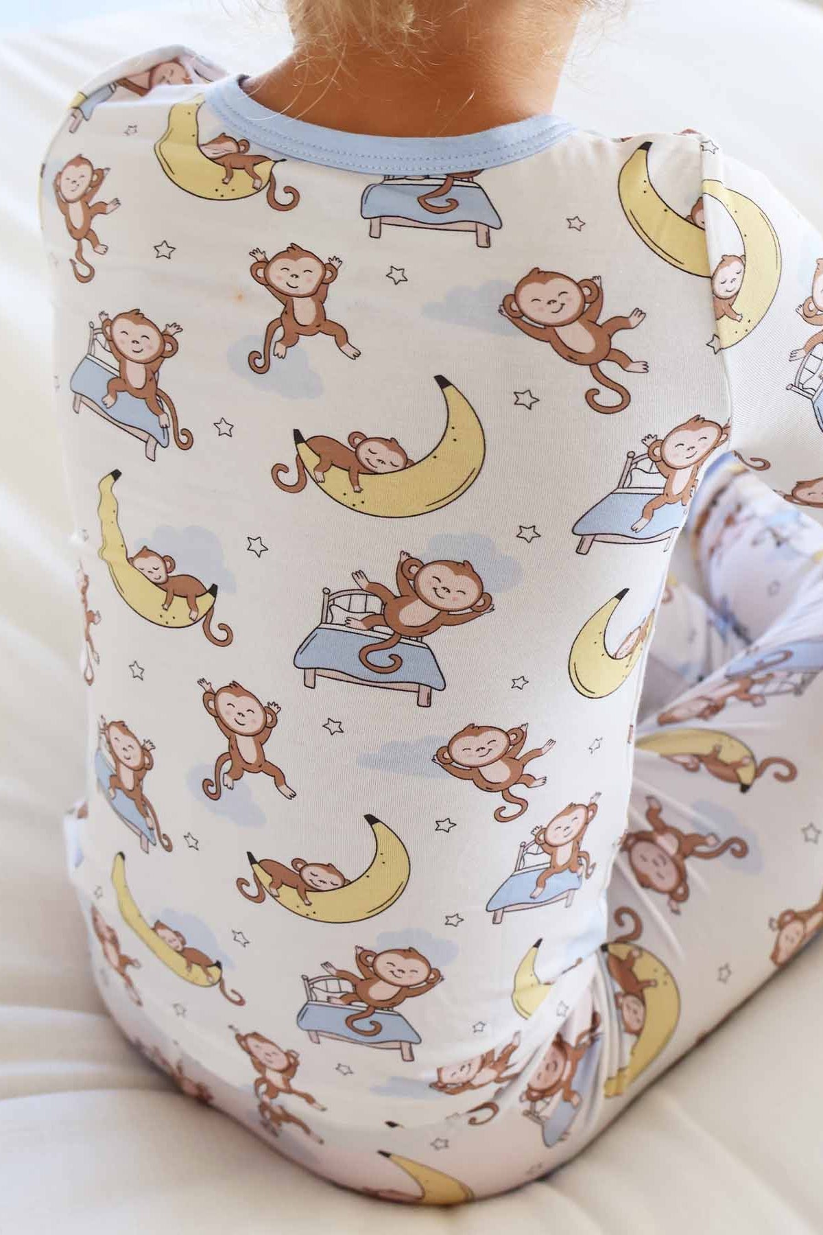 Monkey See, Monkey Snooze Two Piece Pajama Set