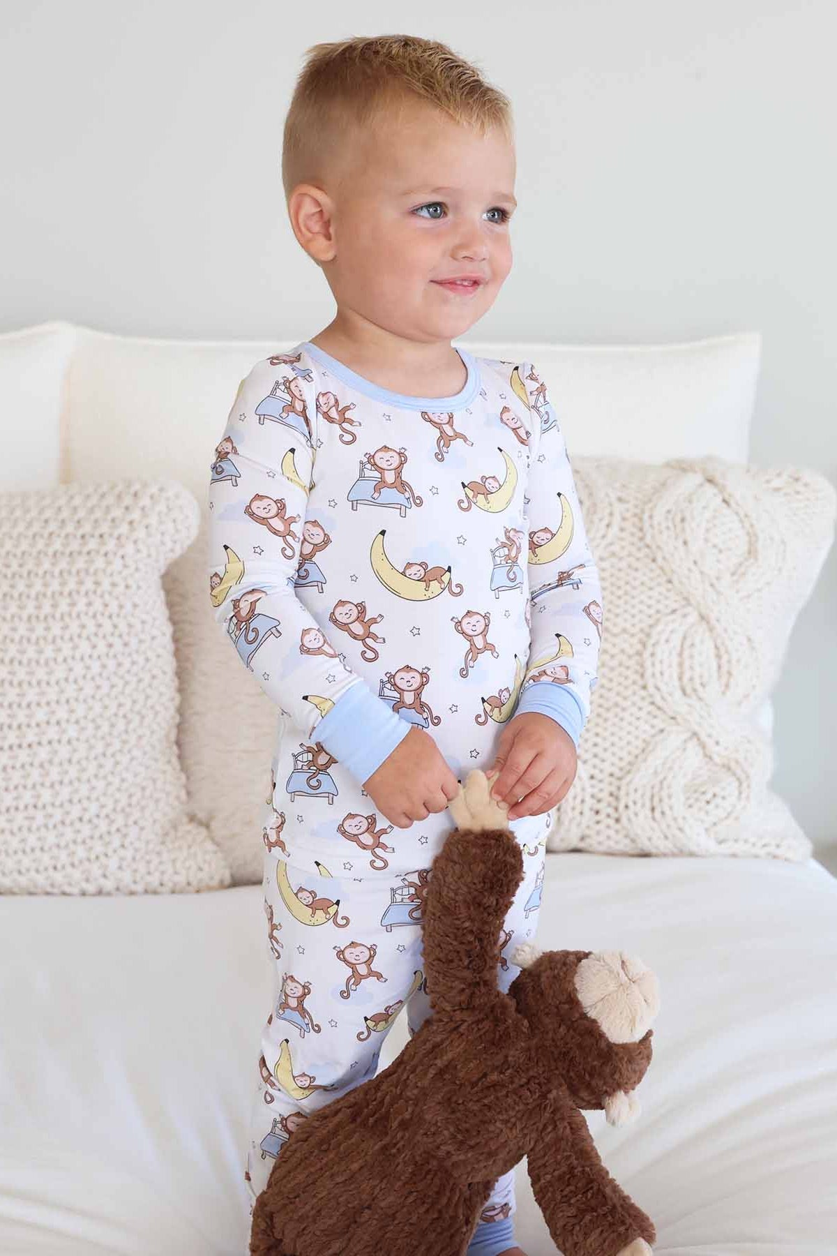 Monkey See, Monkey Snooze Two Piece Pajama Set