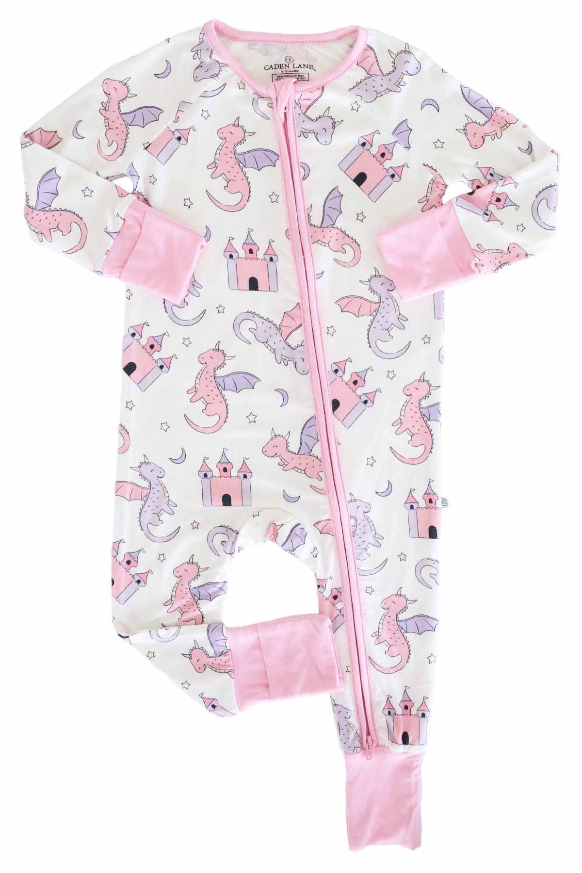 Dragon Adventure Convertible Zip Romper | Pink