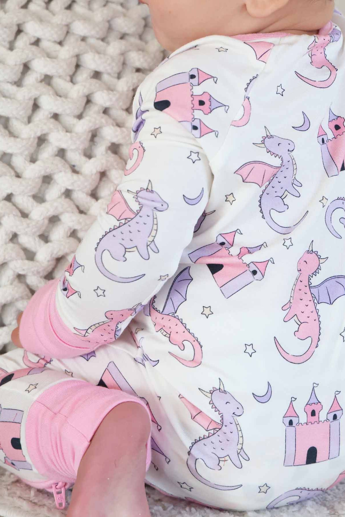 Dragon Adventure Convertible Zip Romper | Pink