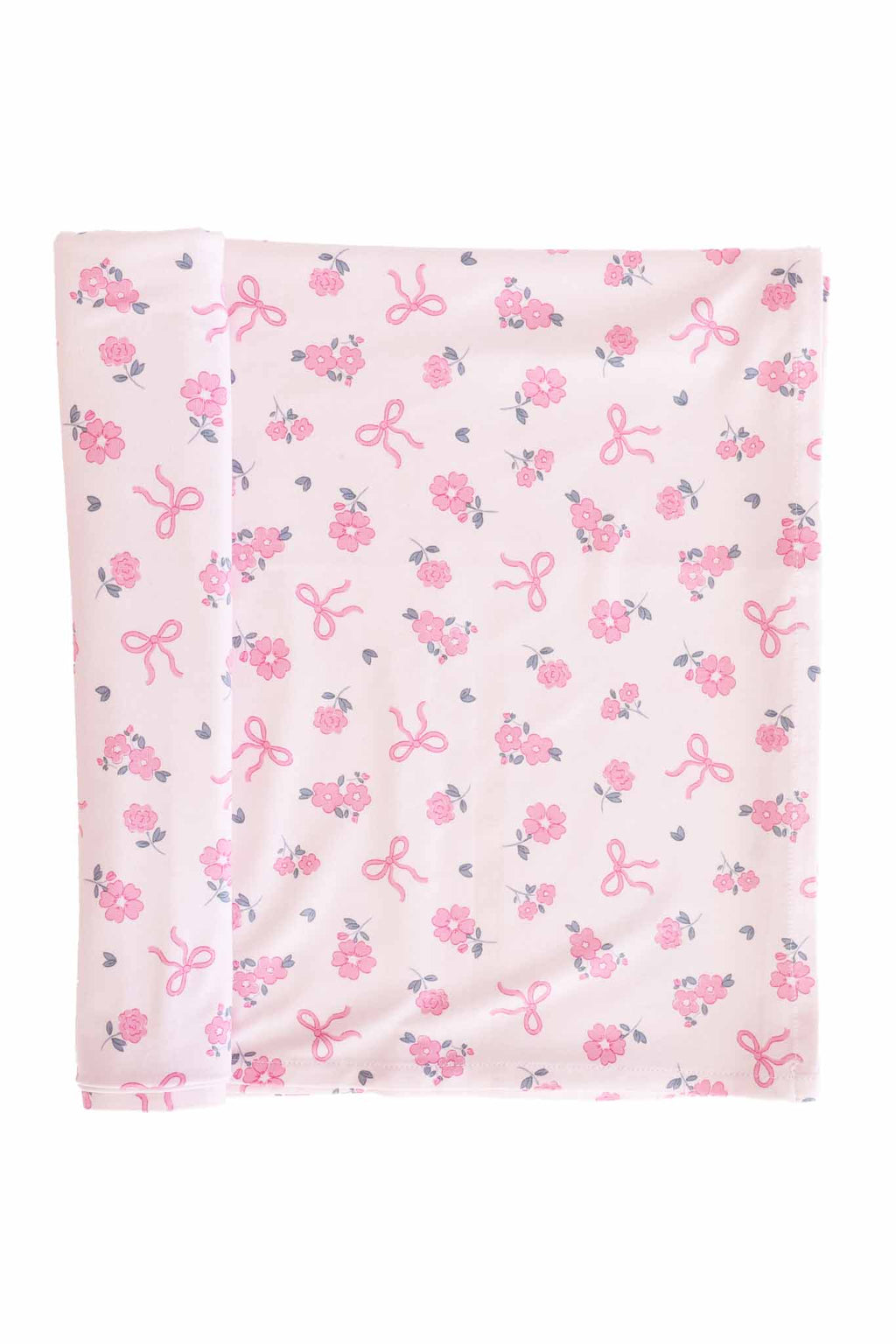 Ribbon & Roses Oversized Swaddle Blanket | Pink