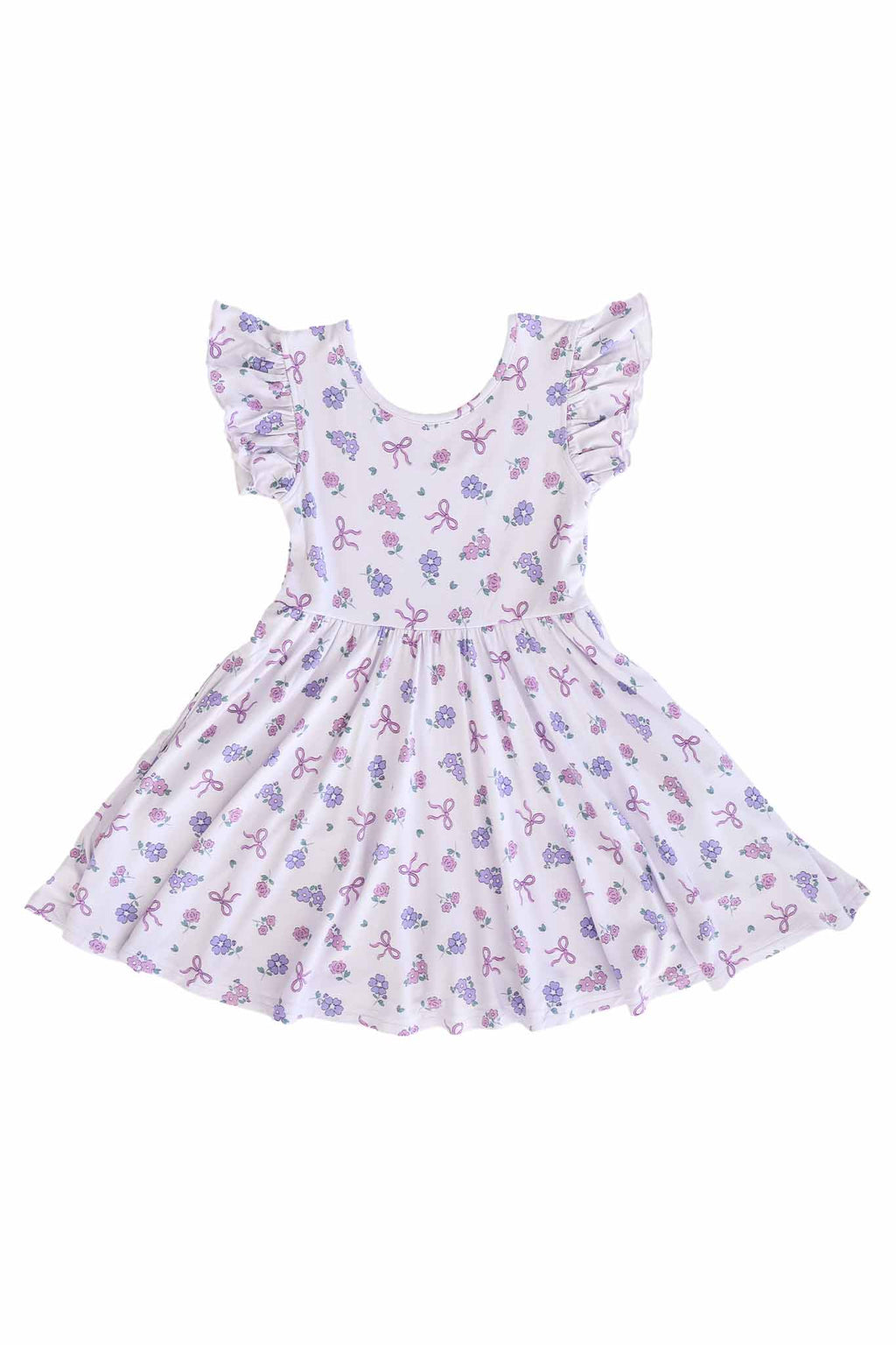 Ruffle Twirl Dress | Ribbon & Roses Purple