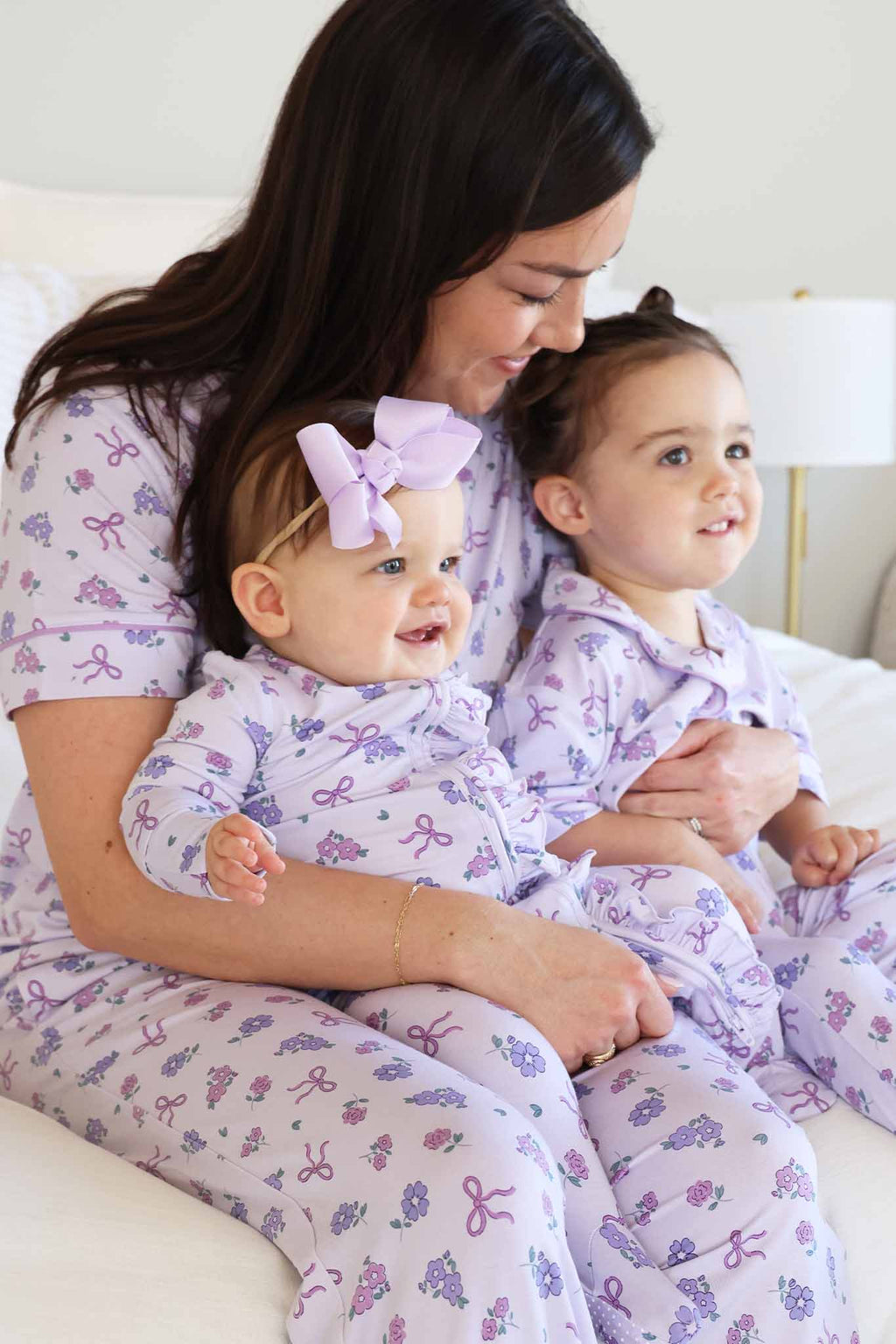 Women's Two Piece Flare Lounge Set | Ribbon & Roses Purple