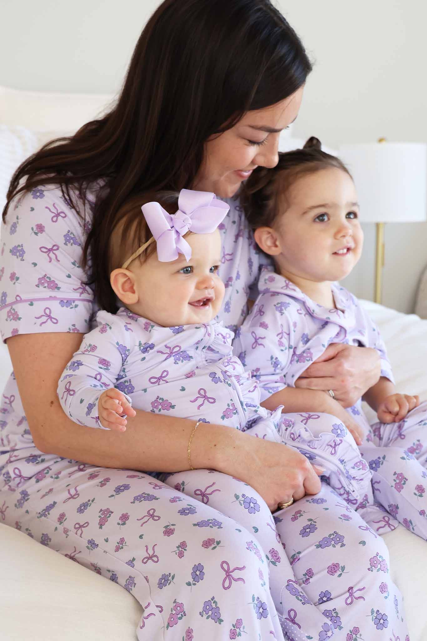 Women's Two Piece Flare Lounge Set | Ribbon & Roses Purple