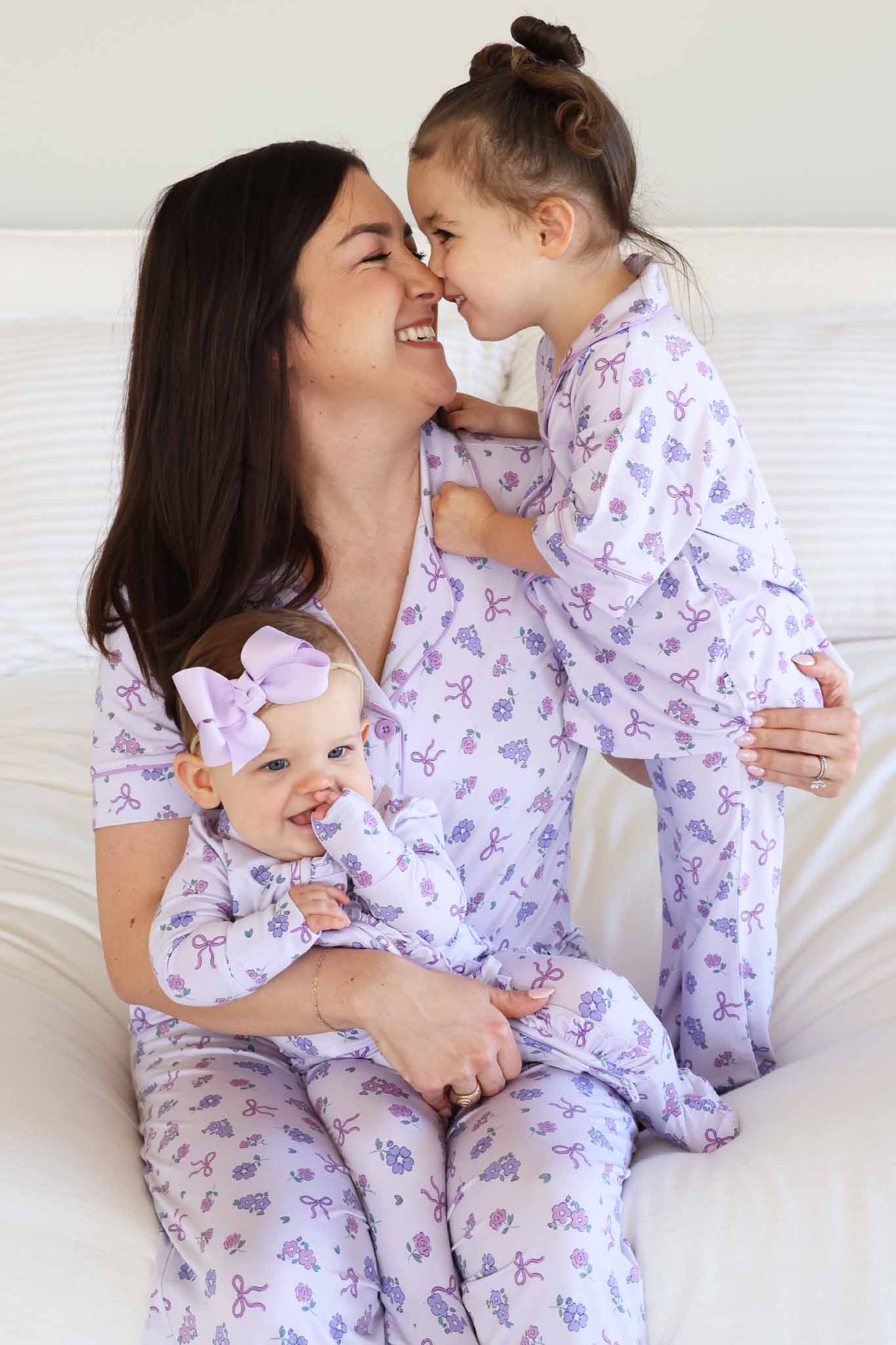 Women's Two Piece Flare Lounge Set | Ribbon & Roses Purple