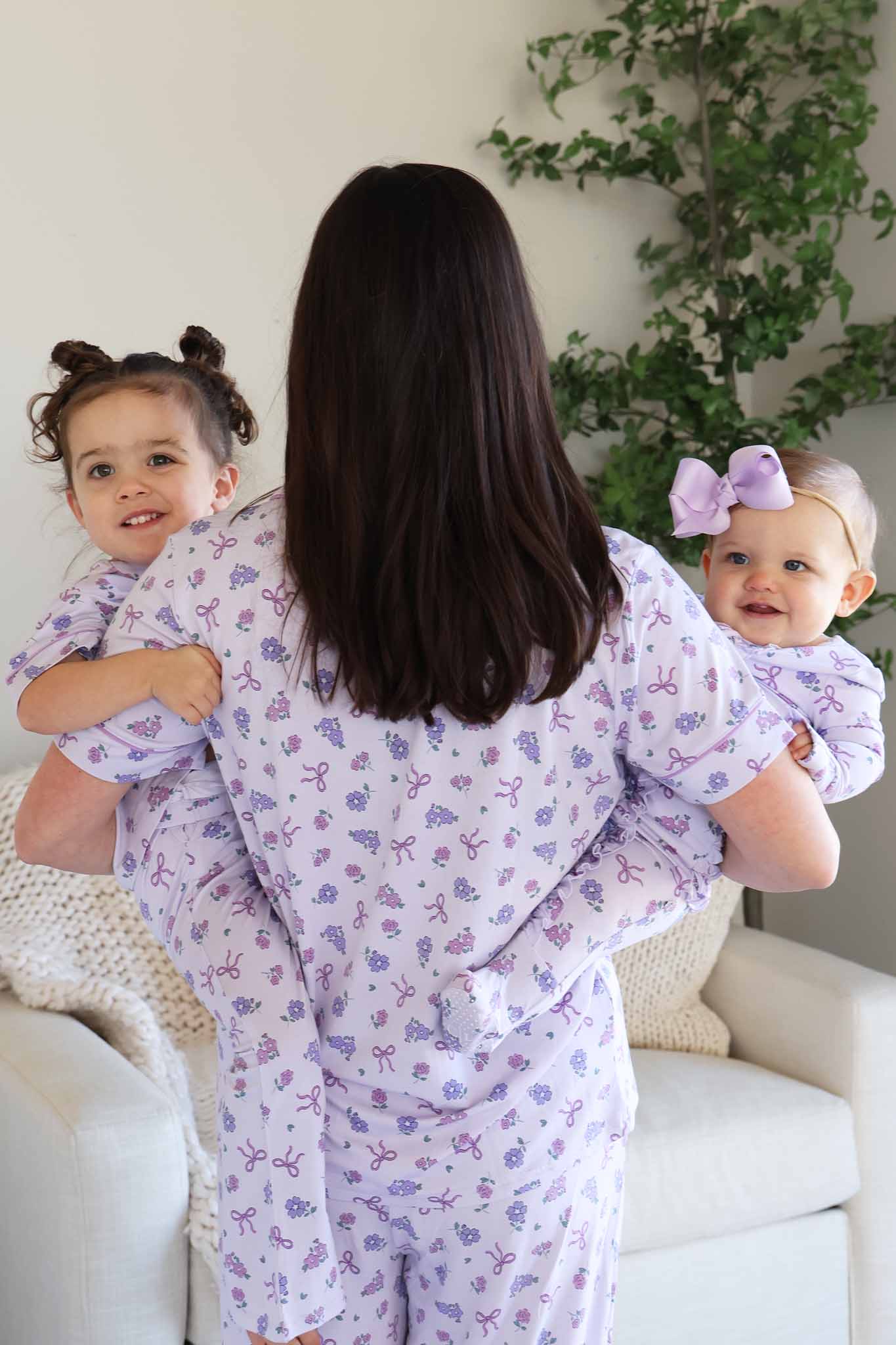 Women's Two Piece Flare Lounge Set | Ribbon & Roses Purple