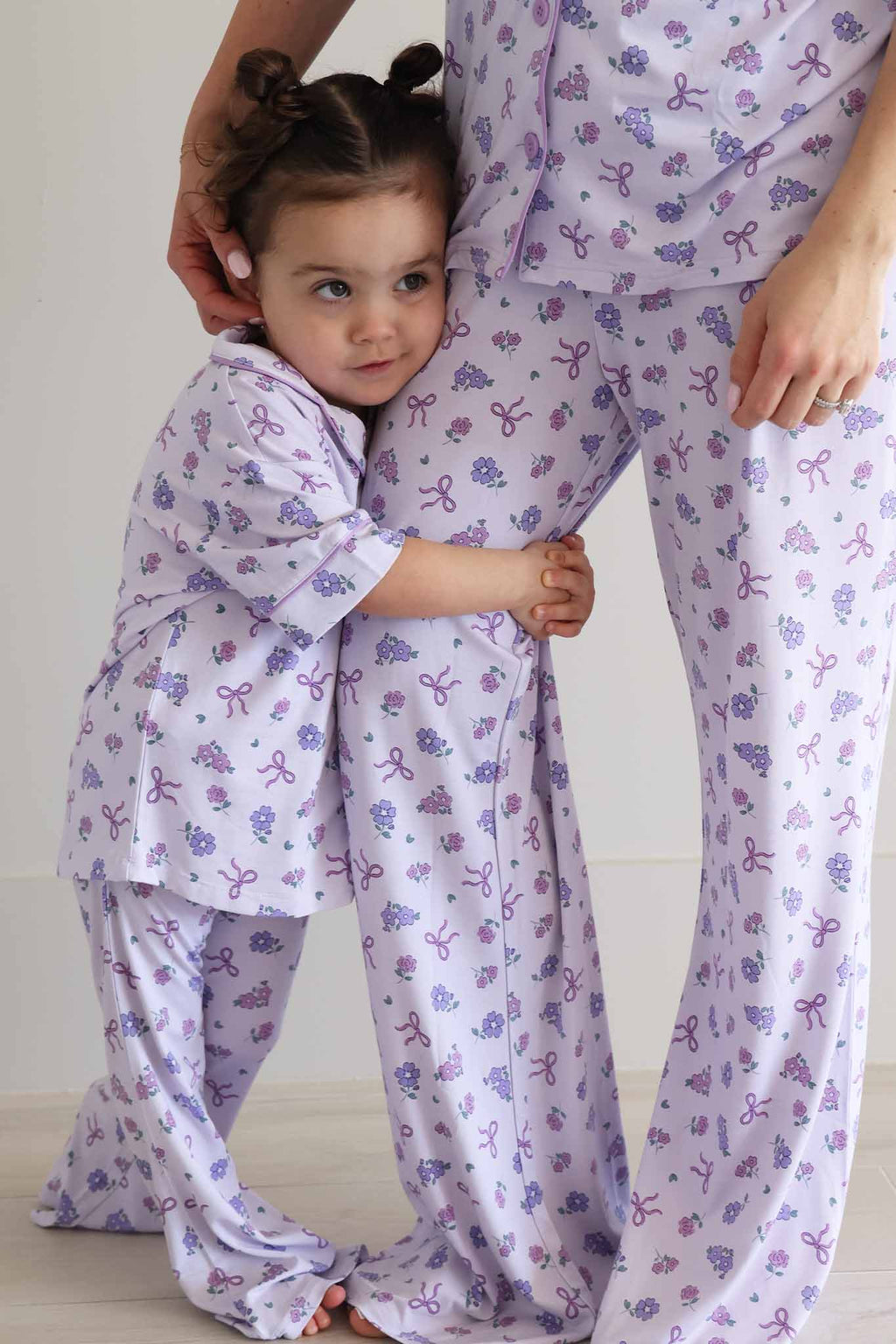 Women's Two Piece Flare Lounge Set | Ribbon & Roses Purple
