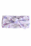 Ribbon & Roses Knit Large Bow Headwrap | Purple
