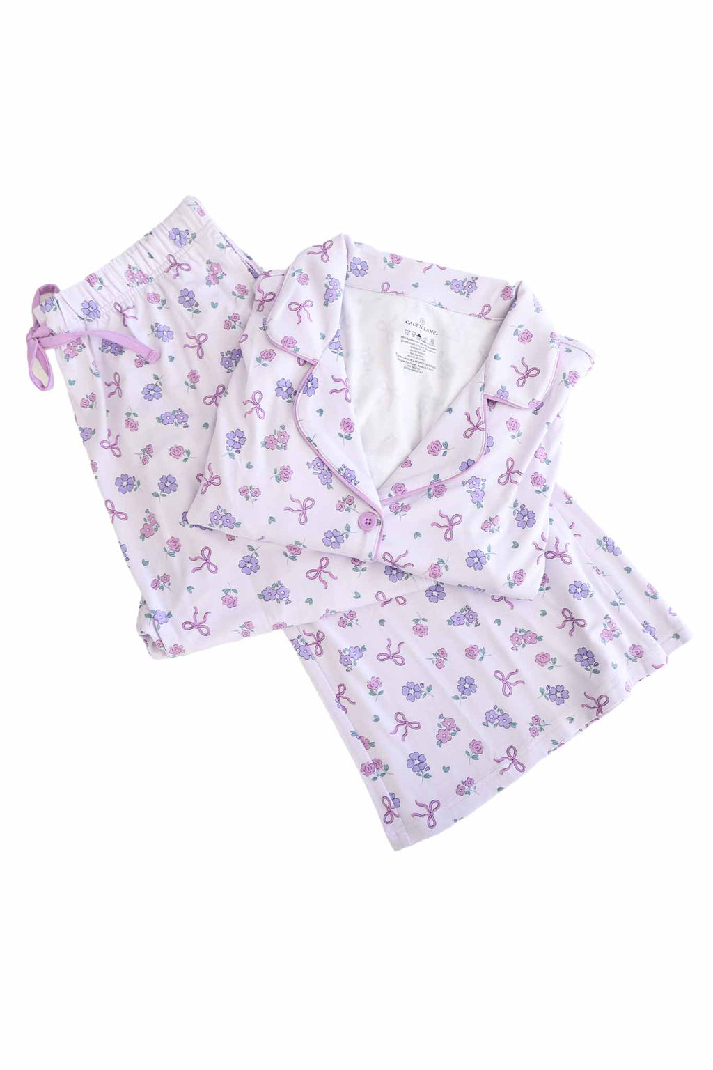 Women's Two Piece Flare Lounge Set | Ribbon & Roses Purple