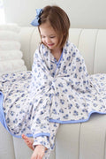 Sapphire Garden Double Sided Bamboo Blanket