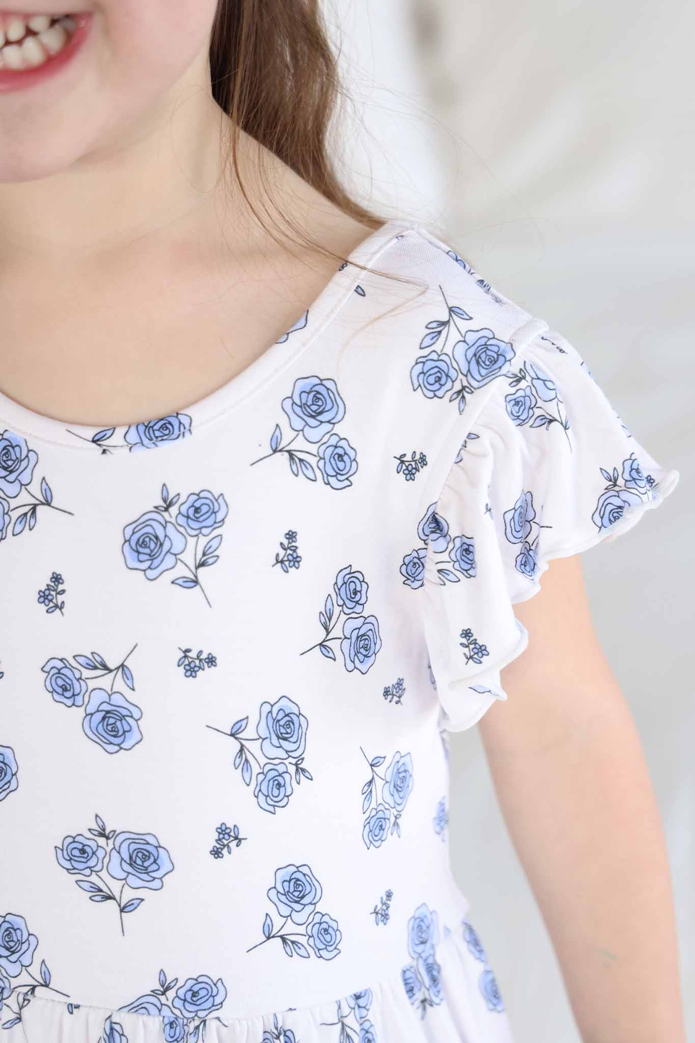 Ruffle Twirl Dress | Sapphire Garden