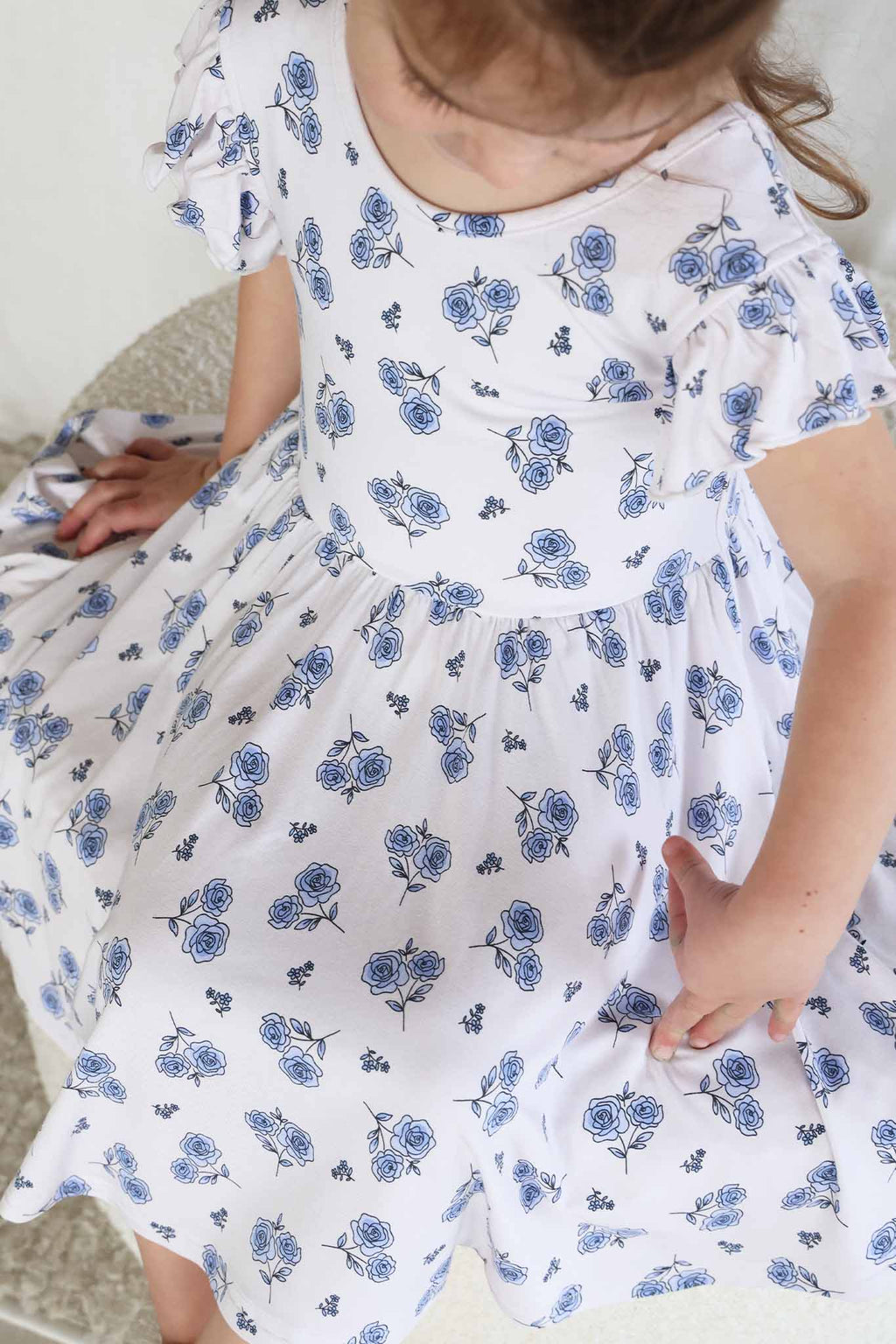 Ruffle Twirl Dress | Sapphire Garden