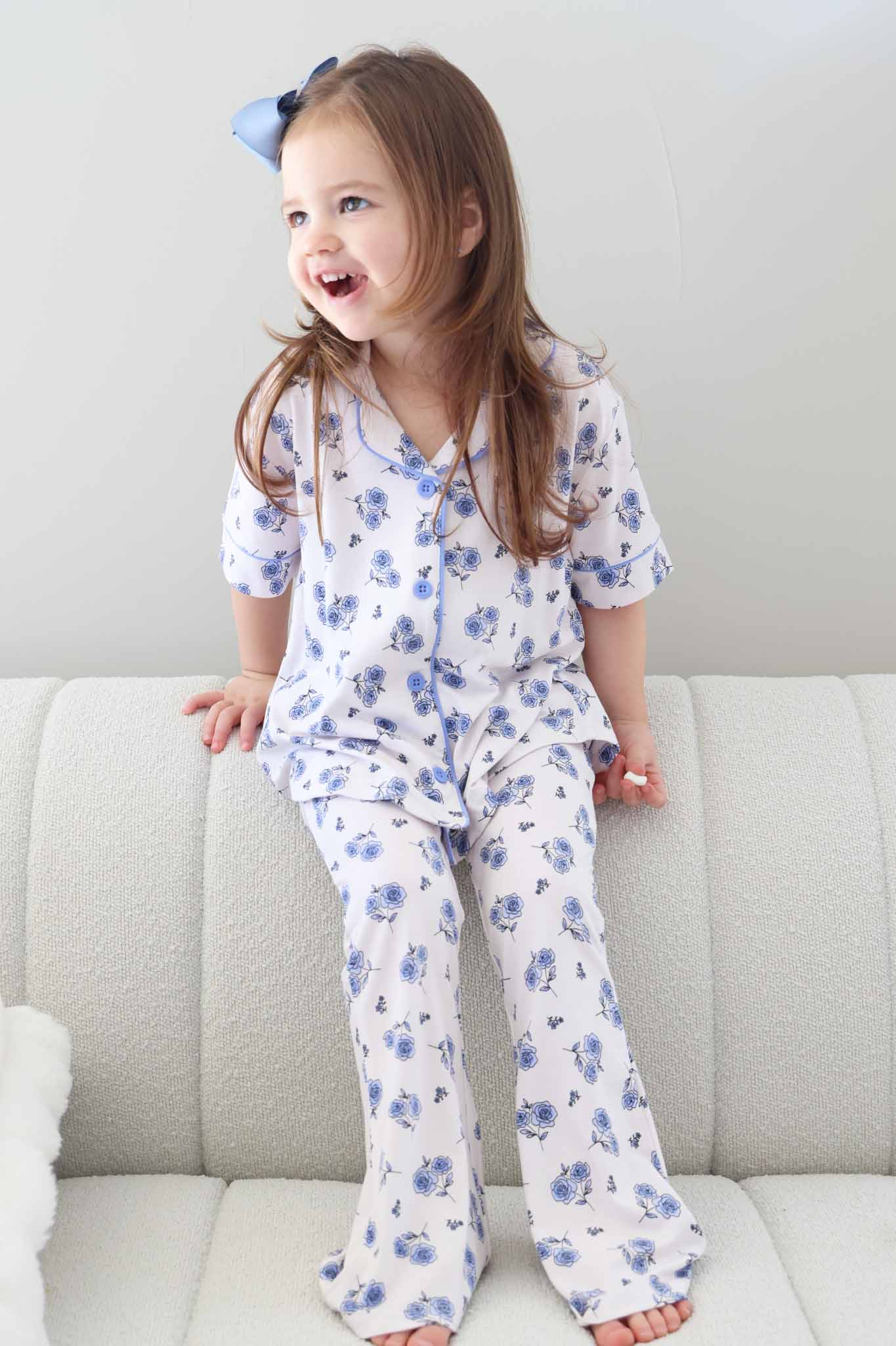 Girl's Two Piece Flare Lounge Set | Sapphire Garden
