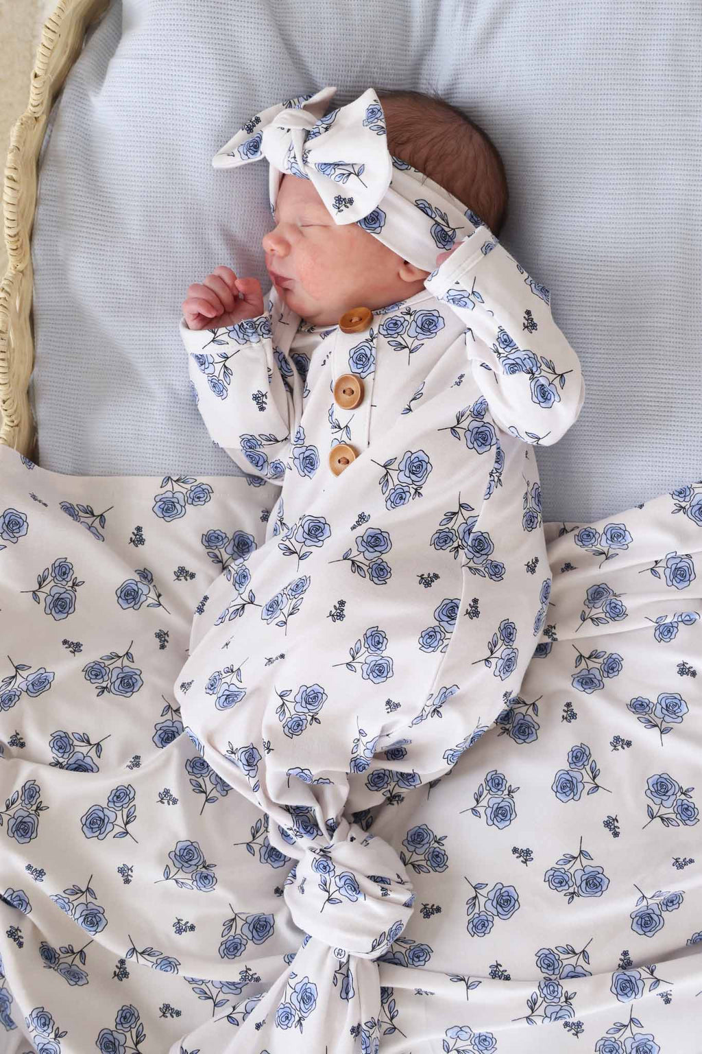 Sapphire Garden Oversized Swaddle Blanket