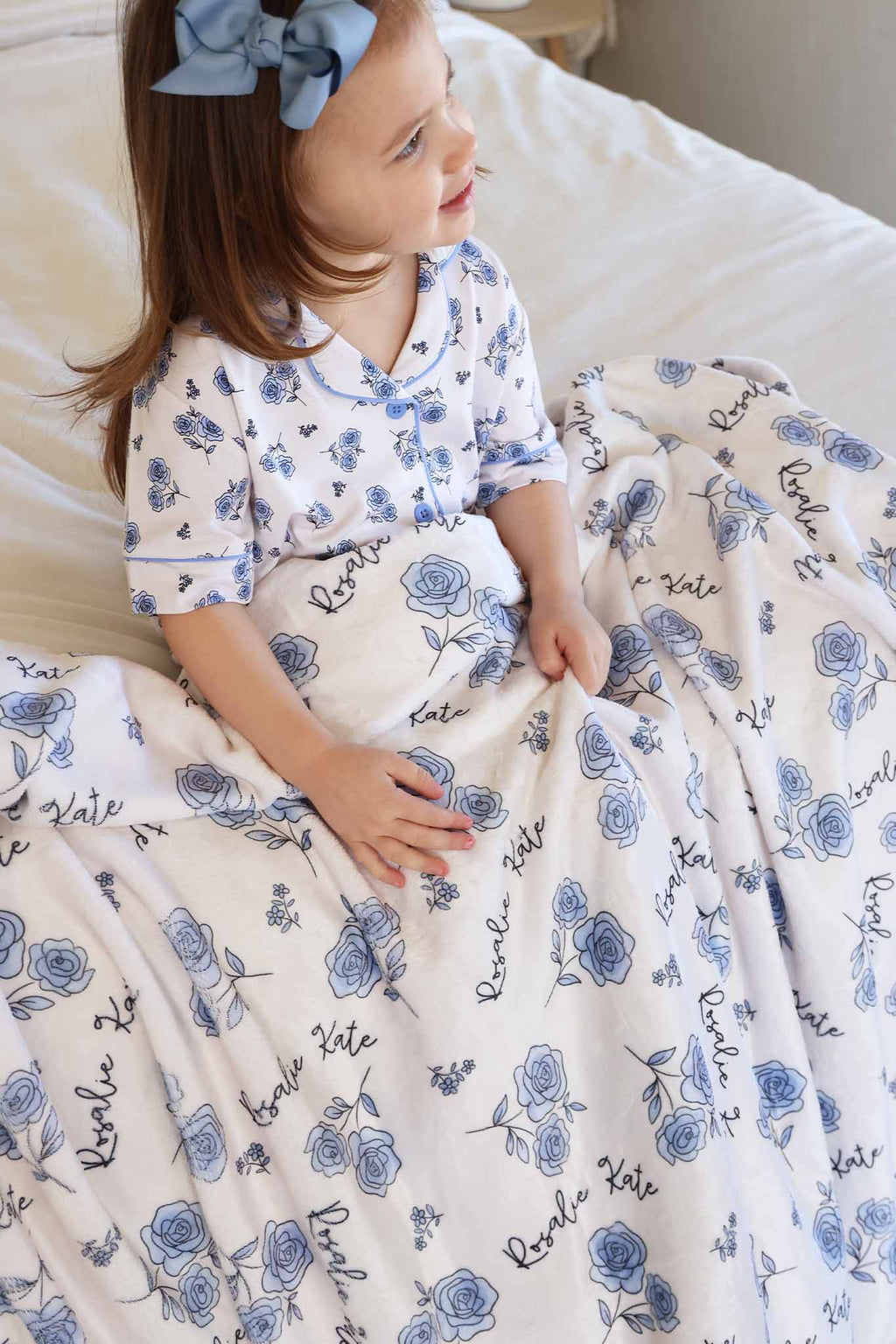 Sapphire Garden Personalized Kids Blanket