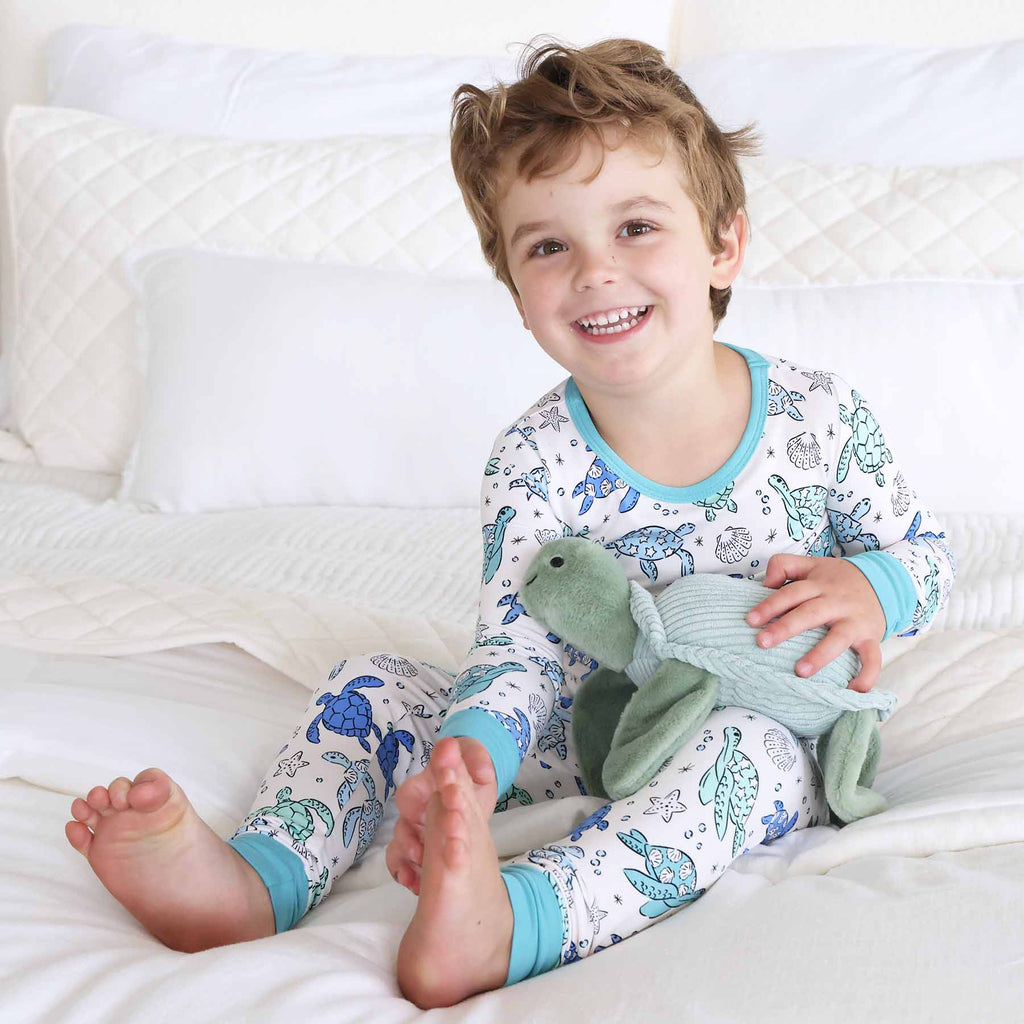 Sea Turtle Splash Two Piece Pajama Set