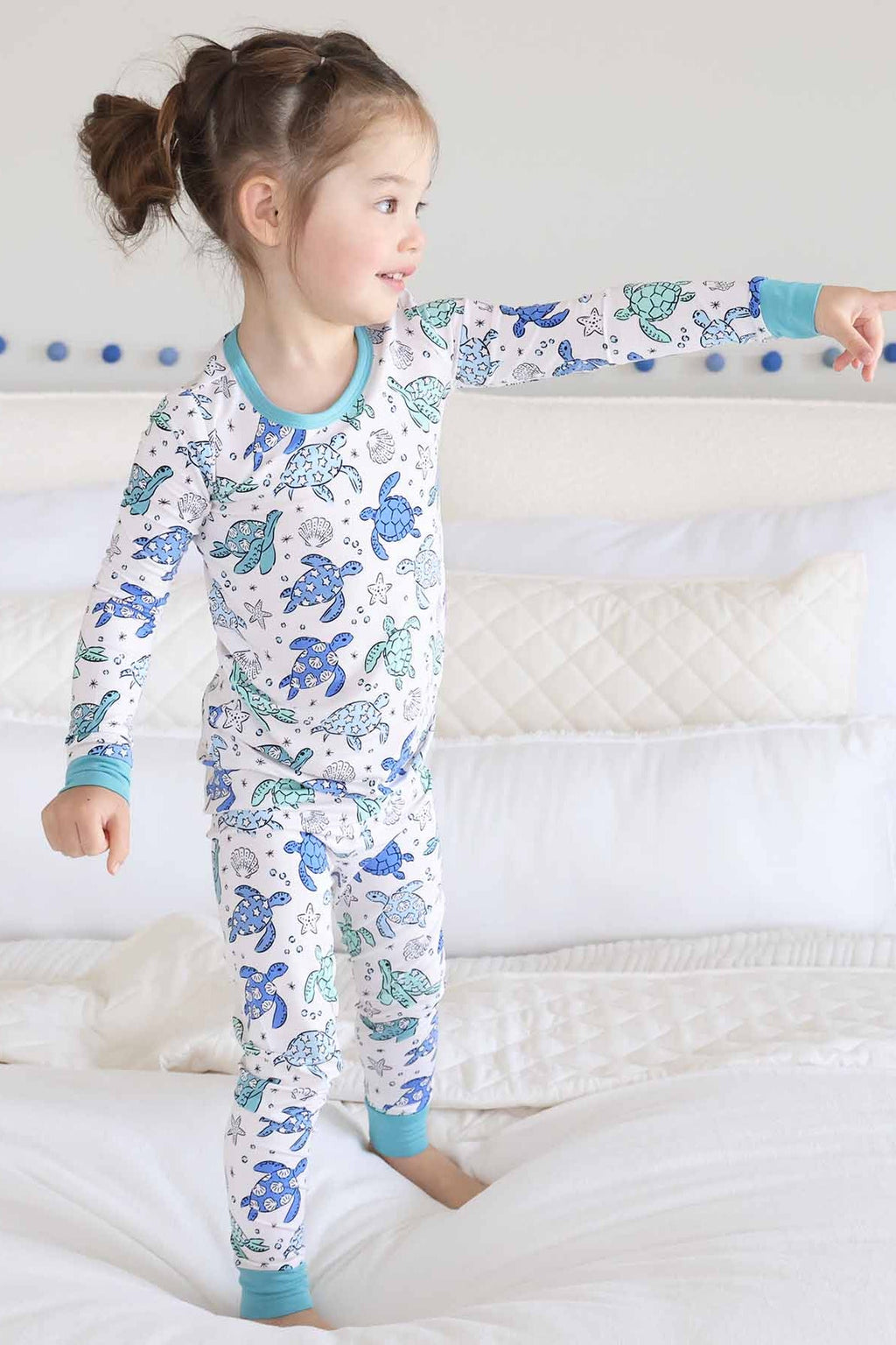 Sea Turtle Splash Two Piece Pajama Set