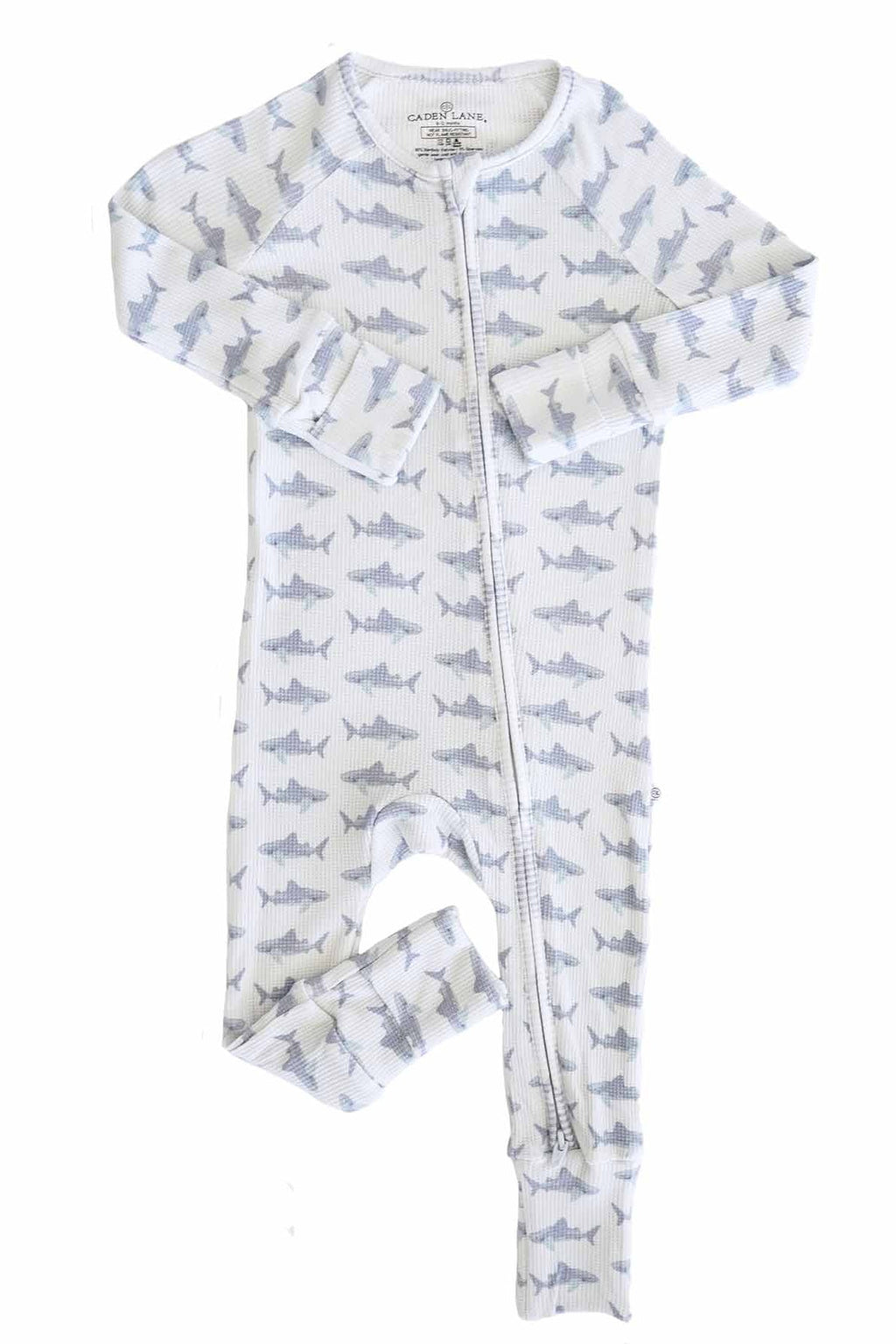 Fins Up Bamboo Waffle Convertible Zip Romper