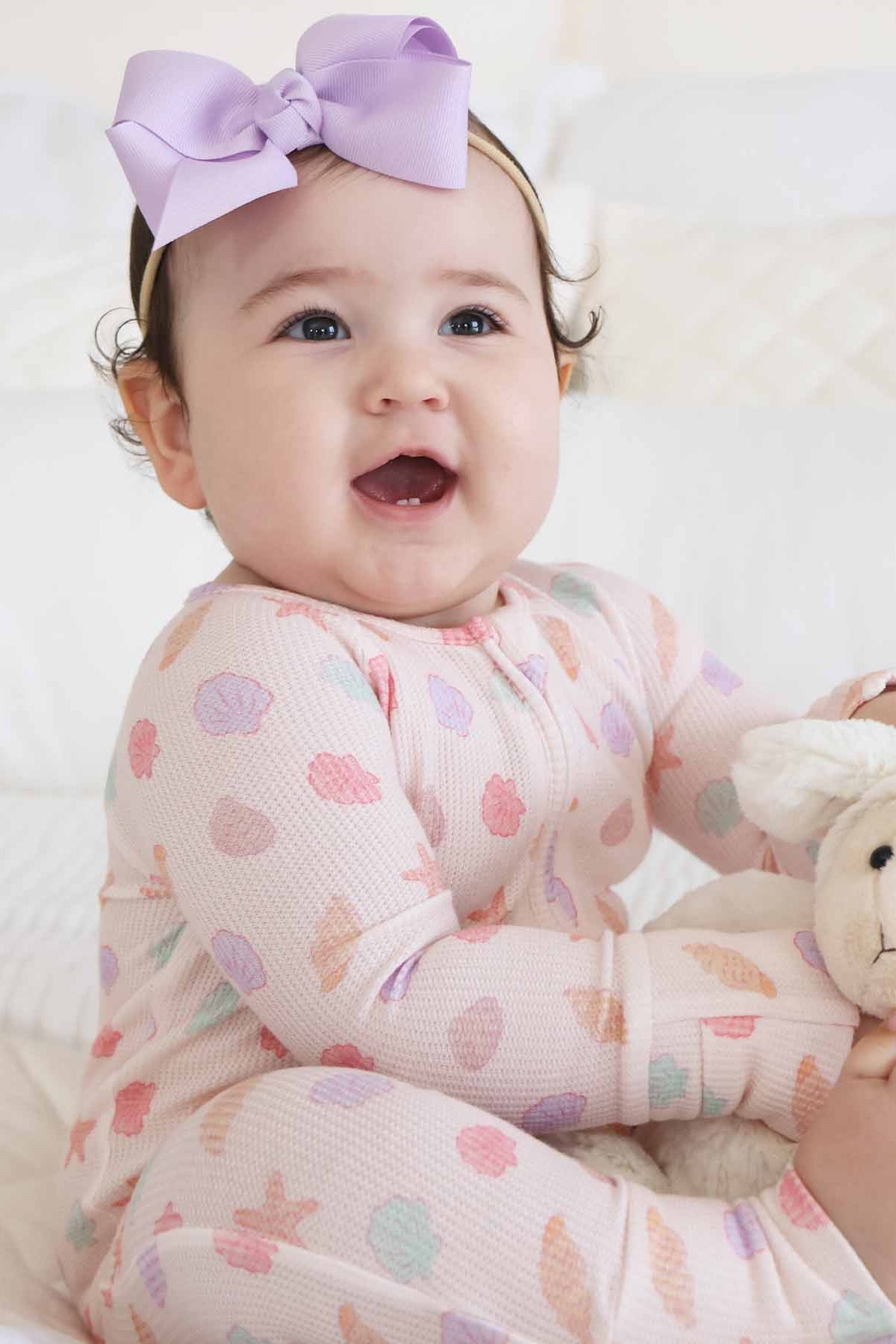 Saltwater Shells Bamboo Waffle Convertible Zip Romper