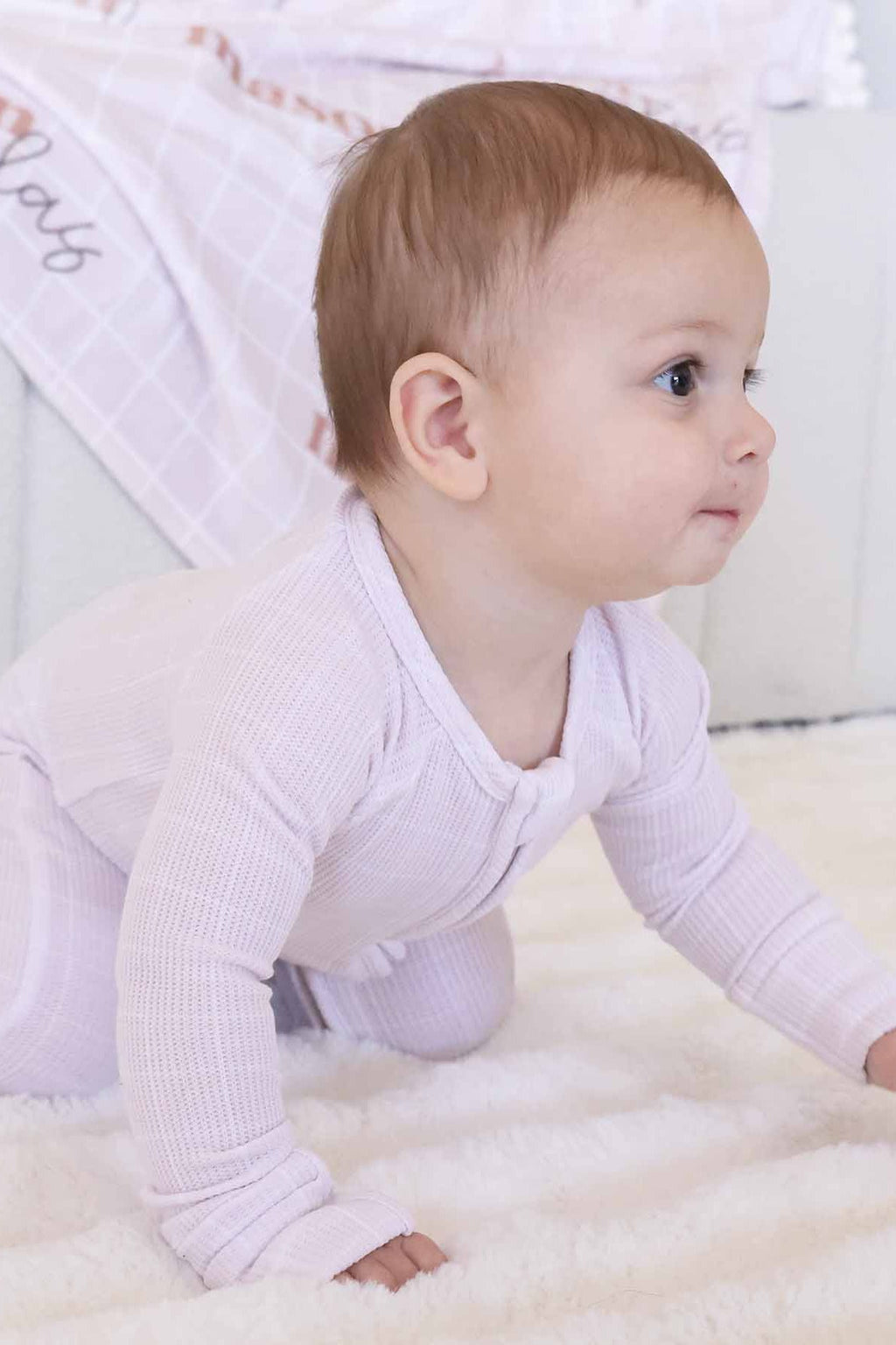 Sloane's Squares Bamboo Waffle Convertible Zip Romper
