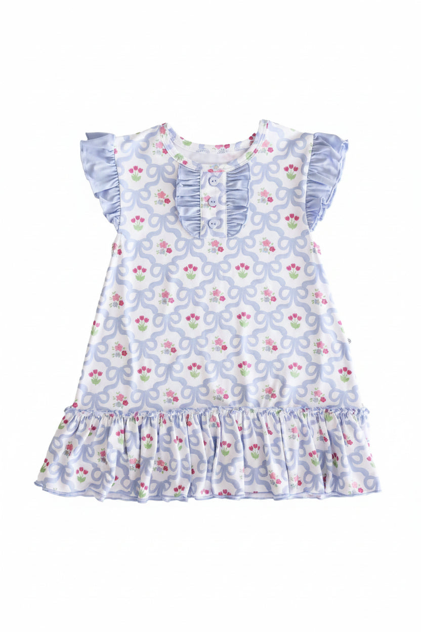 Flutter Sleeve Nightgown | Tied In Tulips