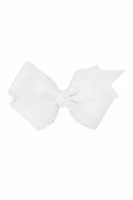 Large Ribbon Bow With Clip | White