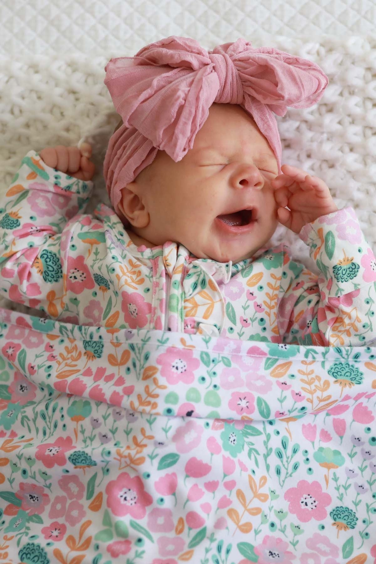Willow's Whimsy Floral Ruffle Zipper Footie